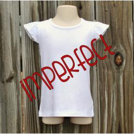 IMPERFECT Blank Girl's Flutter Sleeve Tee Shirt